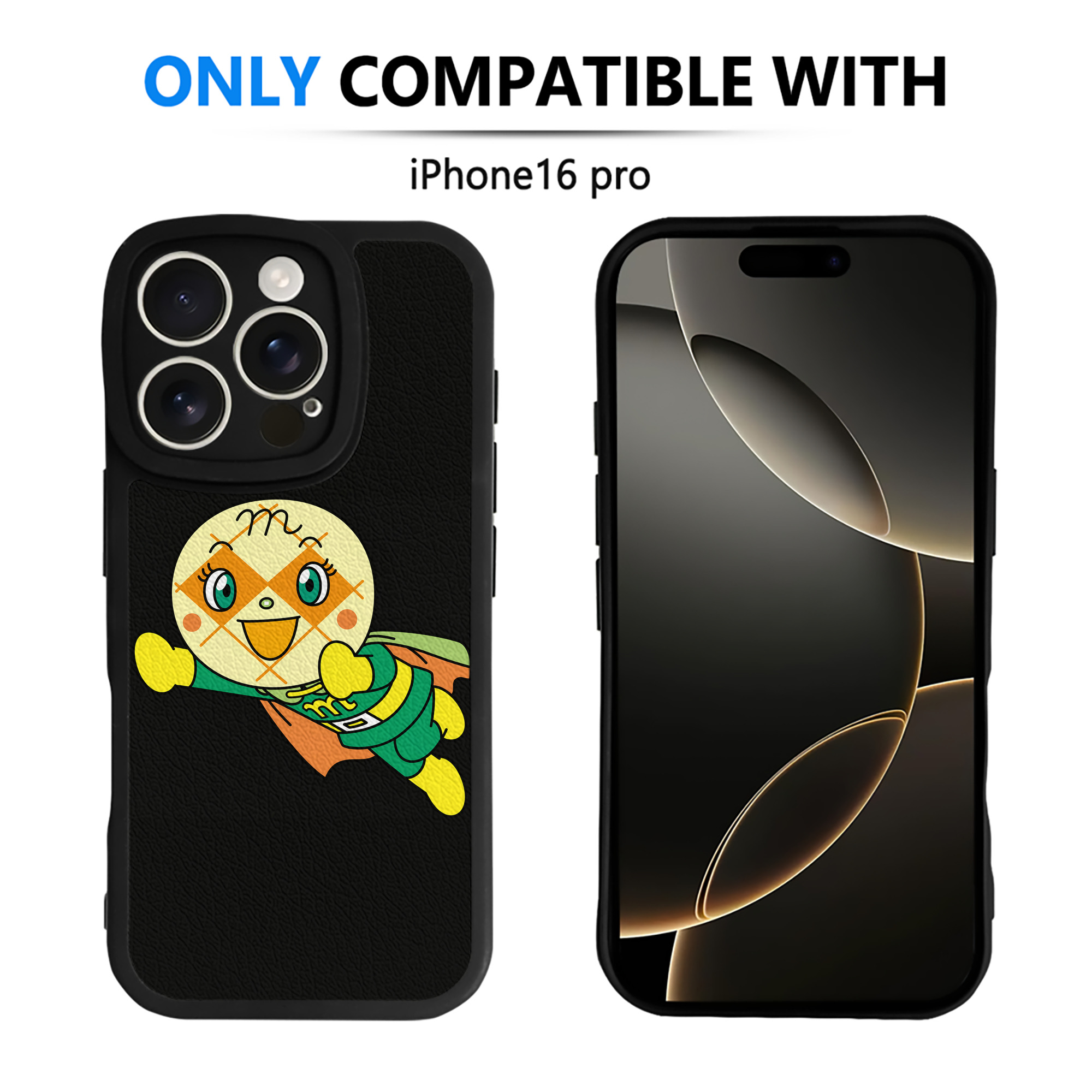 （画像用） アンパンマン Anpanman 【iPhone 16シリーズ対応】シリコンスマホケース（レザー調） 材質：シリコン